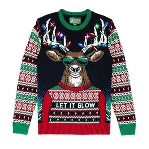 Ugly Sweater Co. Reindeer With Sunglasses Sweater Unisex L